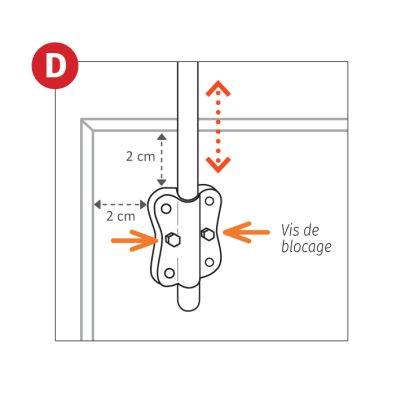 Tringle Bocama porte en affleurement