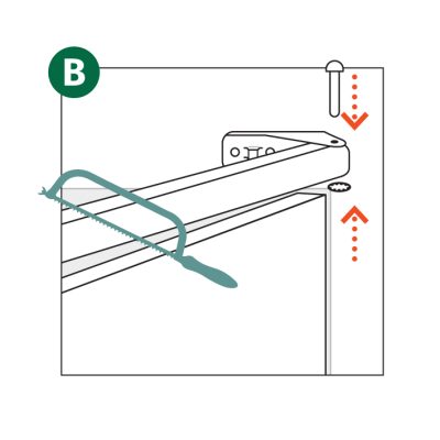 Tringle Bocama porte en renfoncement